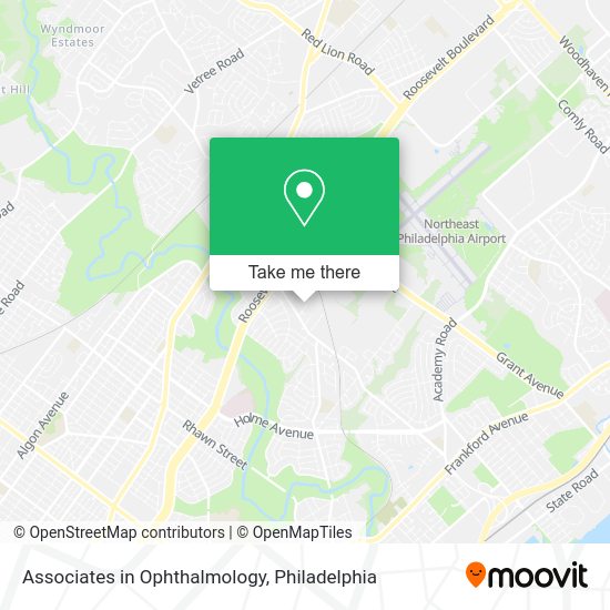 Associates in Ophthalmology map