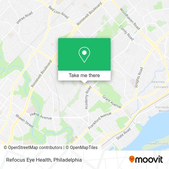 Mapa de Refocus Eye Health