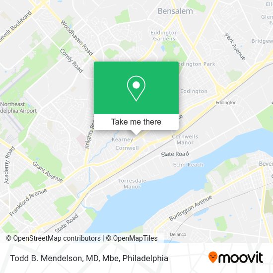 Todd B. Mendelson, MD, Mbe map