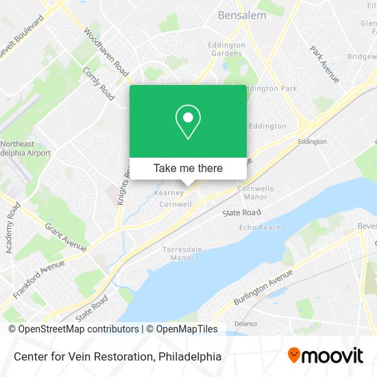 Center for Vein Restoration map