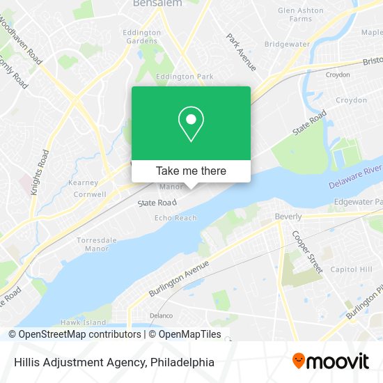 Hillis Adjustment Agency map