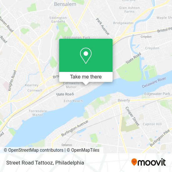 Street Road Tattooz map