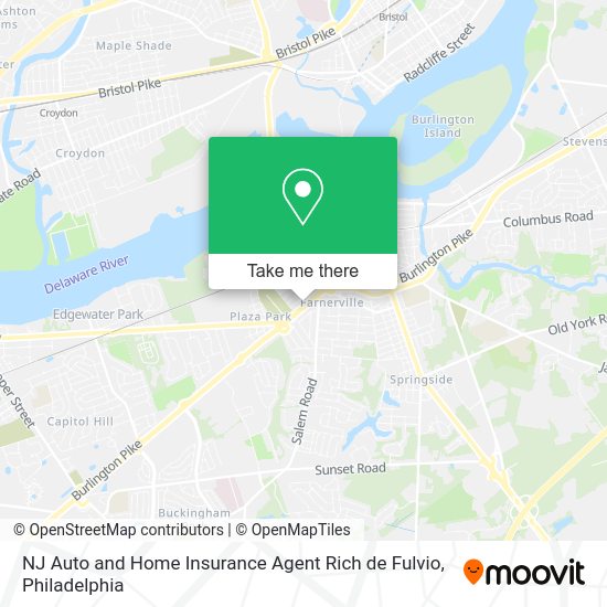 NJ Auto and Home Insurance Agent Rich de Fulvio map