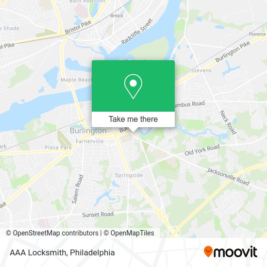 Mapa de AAA Locksmith