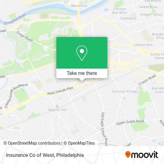 Mapa de Insurance Co of West