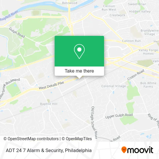 ADT 24 7 Alarm & Security map