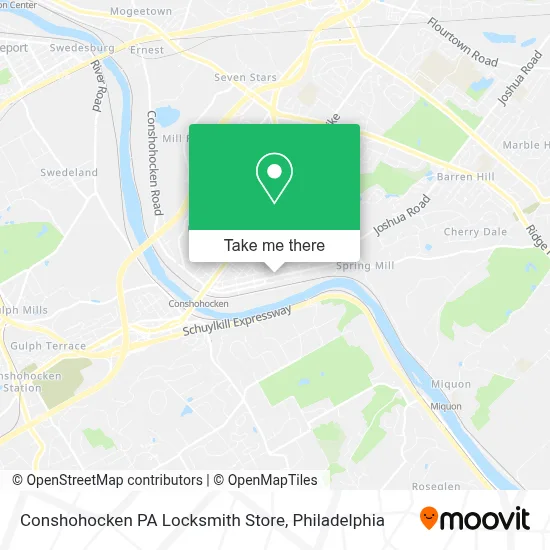 Conshohocken PA Locksmith Store map