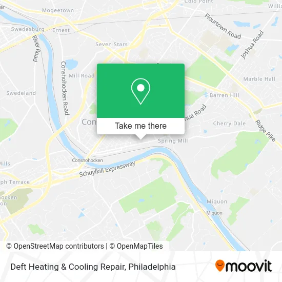 Deft Heating & Cooling Repair map