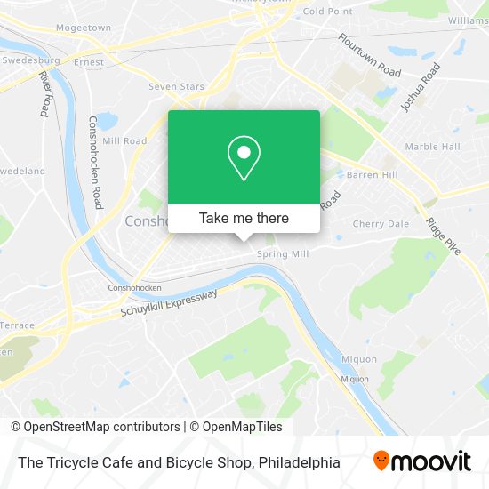 The Tricycle Cafe and Bicycle Shop map