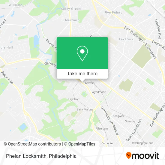 Phelan Locksmith map