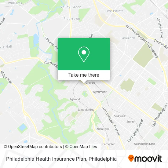 Philadelphia Health Insurance Plan map