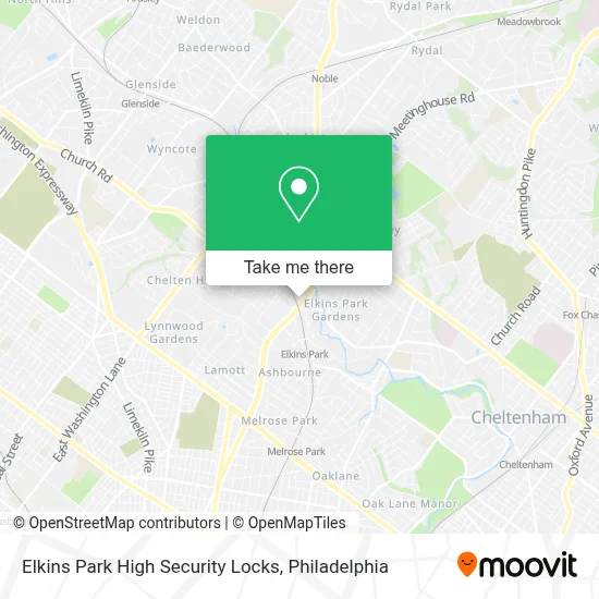 Elkins Park High Security Locks map