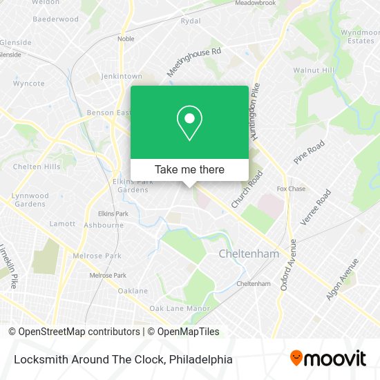 Locksmith Around The Clock map