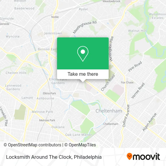 Locksmith Around The Clock map