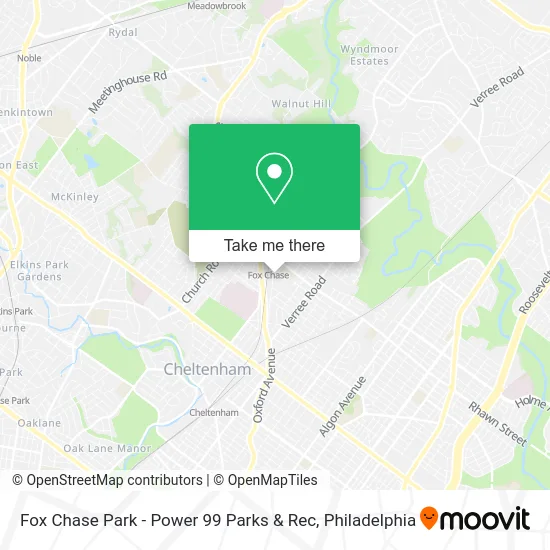 Fox Chase Park - Power 99 Parks & Rec map