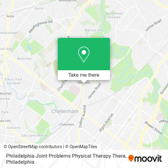 Philadelphia Joint Problems Physical Therapy Thera map
