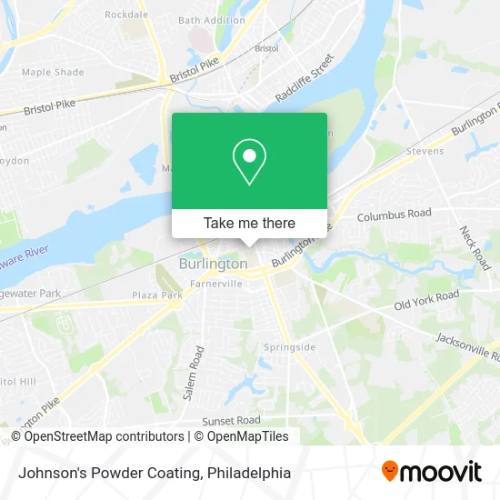 Johnson's Powder Coating map