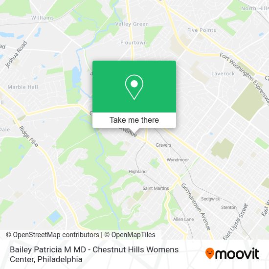 Bailey Patricia M MD - Chestnut Hills Womens Center map