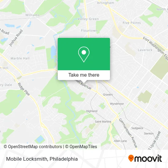 Mobile Locksmith map