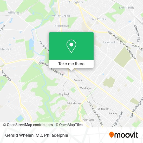 Gerald Whelan, MD map