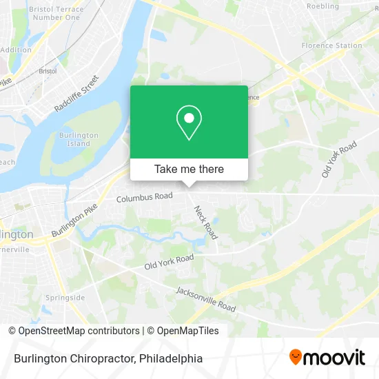 Burlington Chiropractor map