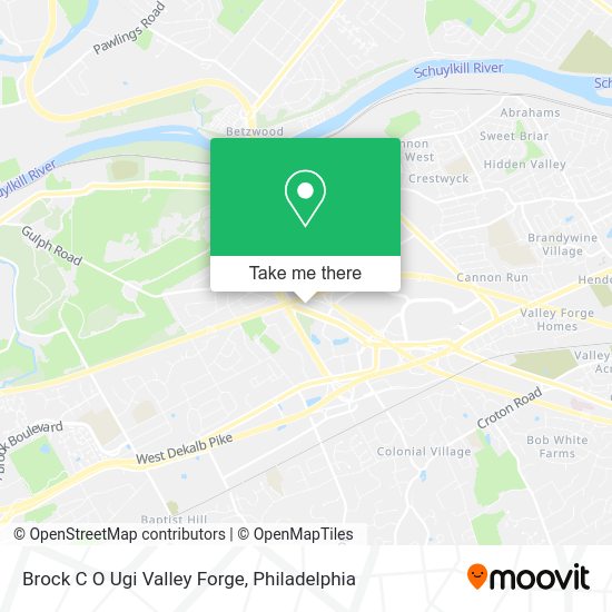 Mapa de Brock C O Ugi Valley Forge
