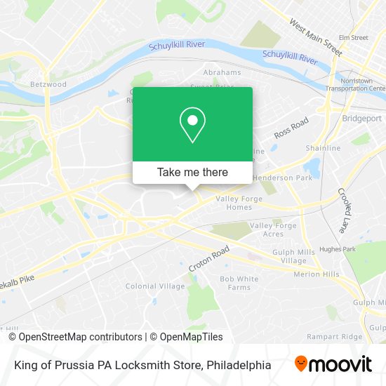 Mapa de King of Prussia PA Locksmith Store