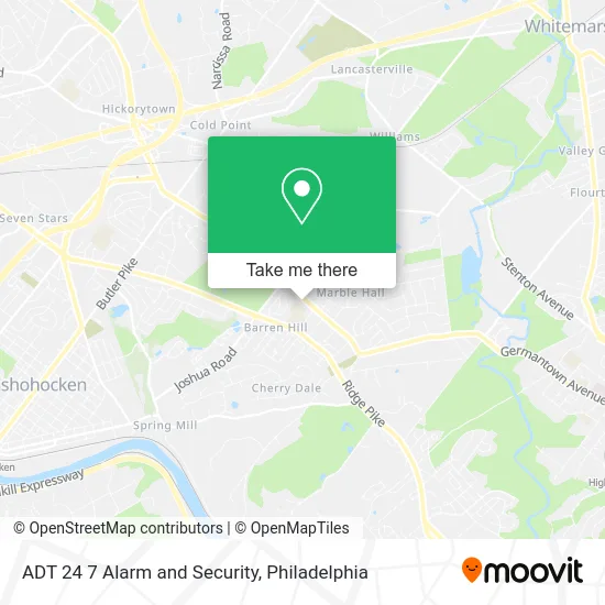 Mapa de ADT 24 7 Alarm and Security
