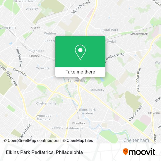 Mapa de Elkins Park Pediatrics
