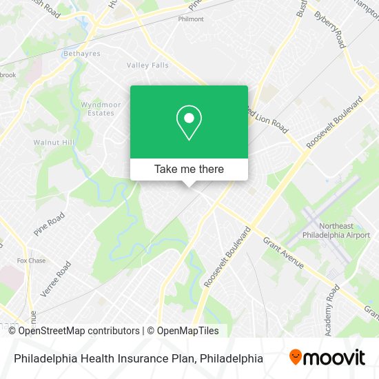 Mapa de Philadelphia Health Insurance Plan
