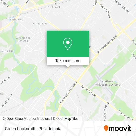 Green Locksmith map