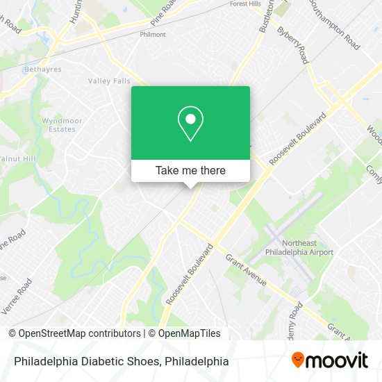 Mapa de Philadelphia Diabetic Shoes