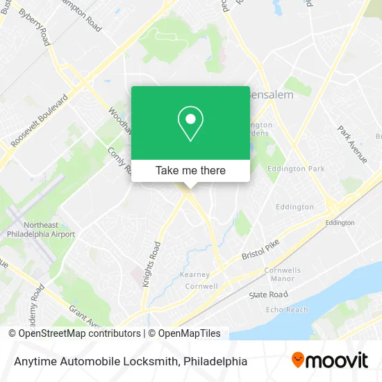 Anytime Automobile Locksmith map