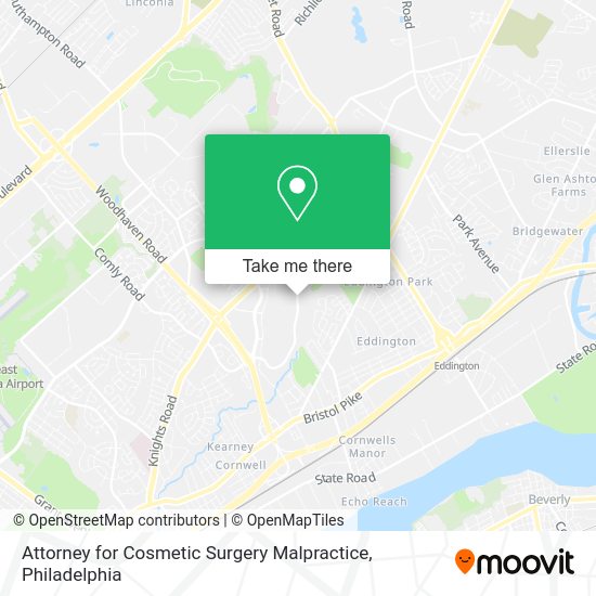 Attorney for Cosmetic Surgery Malpractice map