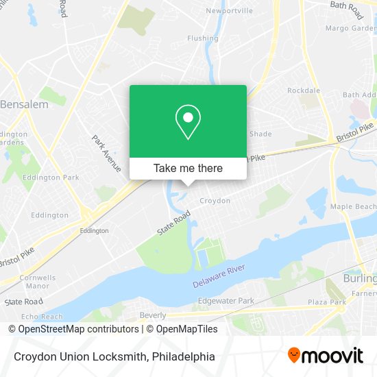 Mapa de Croydon Union Locksmith