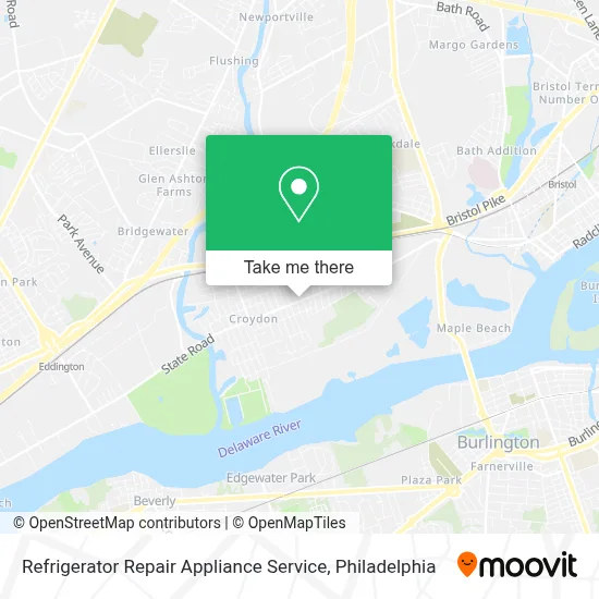 Refrigerator Repair Appliance Service map
