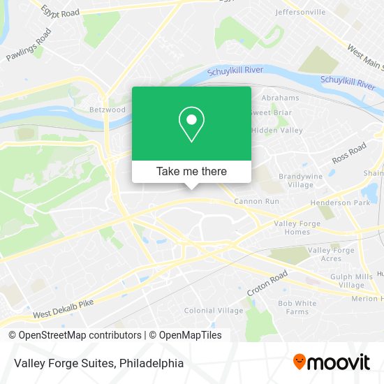 Valley Forge Suites map