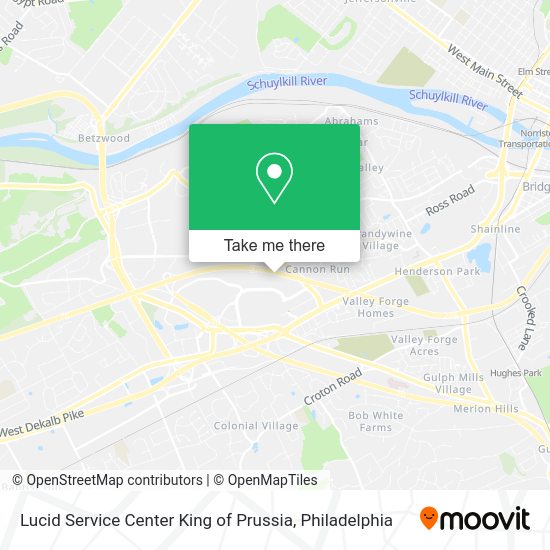 Lucid Service Center King of Prussia map