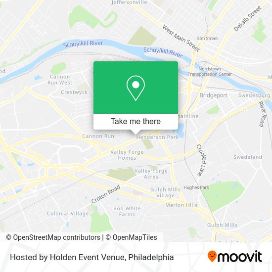 Hosted by Holden Event Venue map