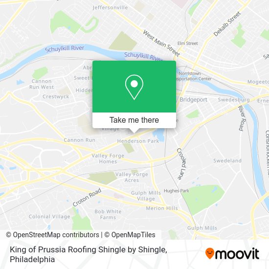 Mapa de King of Prussia Roofing Shingle by Shingle