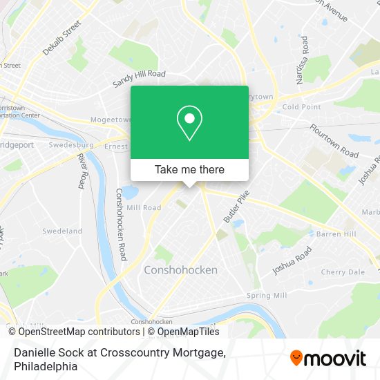 Danielle Sock at Crosscountry Mortgage map