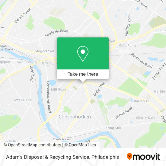 Adam's Disposal & Recycling Service map