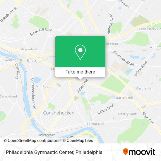 Philadelphia Gymnastic Center map