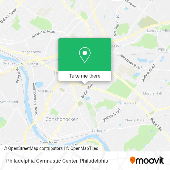Philadelphia Gymnastic Center map
