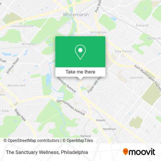 The Sanctuary Wellness map