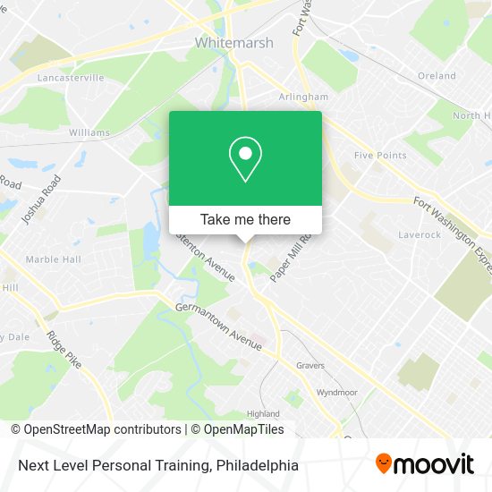 Mapa de Next Level Personal Training