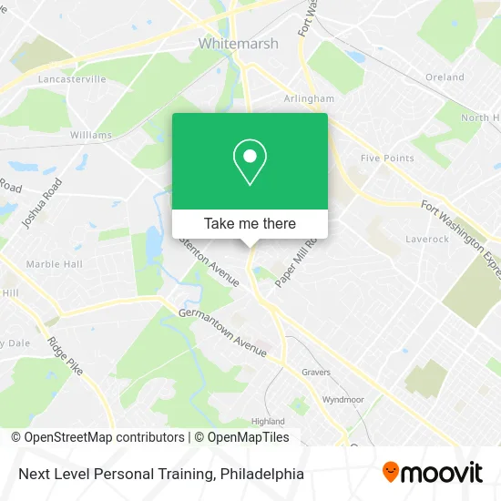 Mapa de Next Level Personal Training