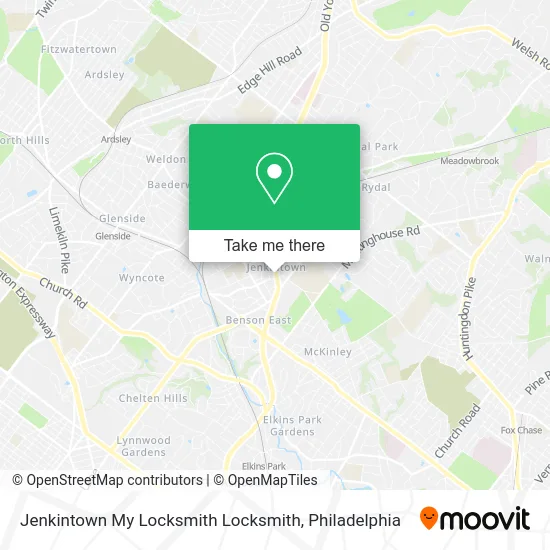 Jenkintown My Locksmith Locksmith map
