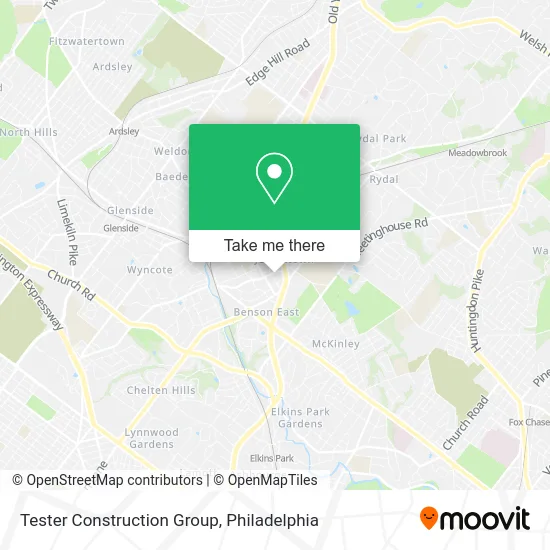 Tester Construction Group map