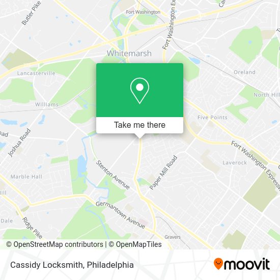 Cassidy Locksmith map